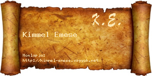 Kimmel Emese névjegykártya