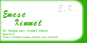emese kimmel business card